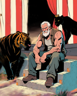 Старик Иван и лесные коты