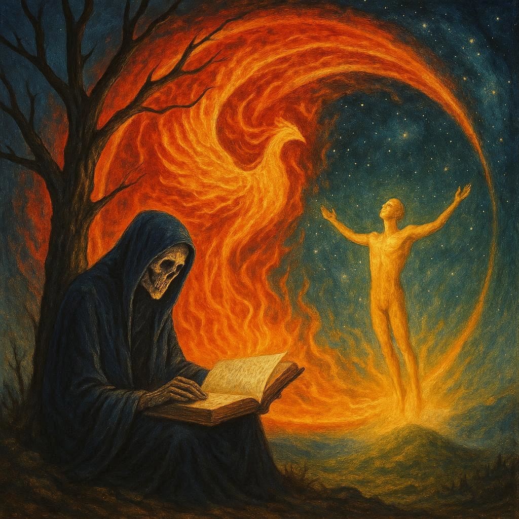 Обложка произведения Познание Теории Всего через архетип смерти и возрождения: от мифа к коллективному потенциалу