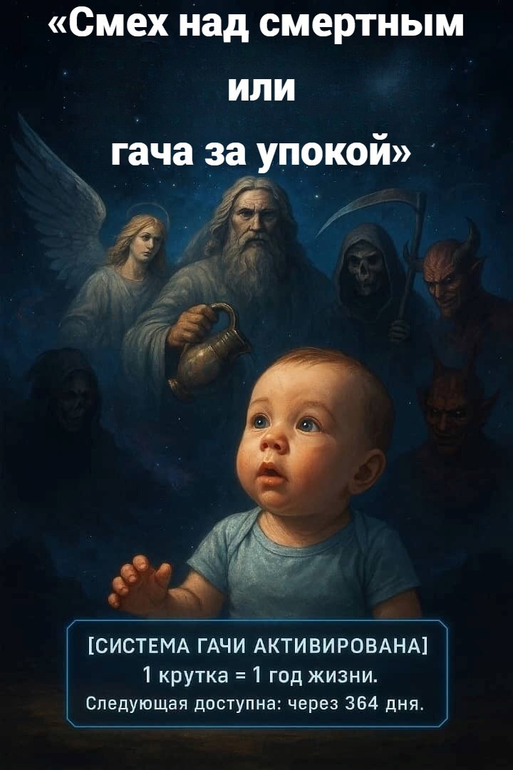 Обложка произведения «Смех над смертным или гача за упокой»