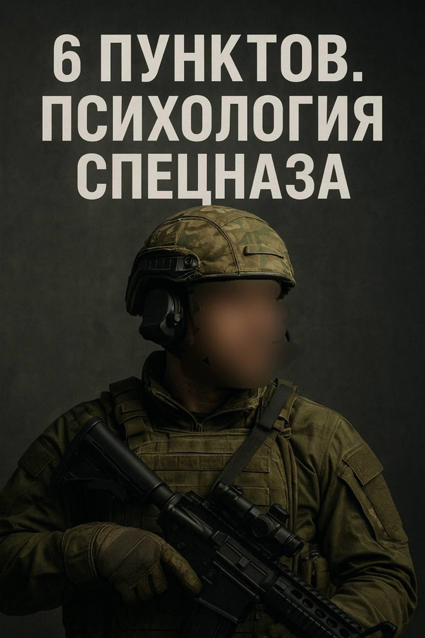 Обложка произведения 6 пунктов.Психология спецназа.