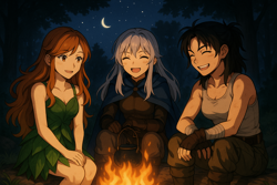 Троица у костра