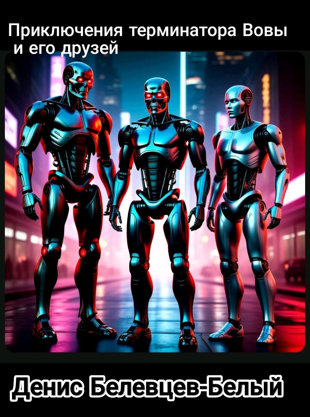 Обложка произведения Приключения терминатора Вовы, киборга Коли и андроида Андрюхи.