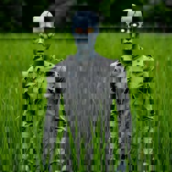 Манекен в траве