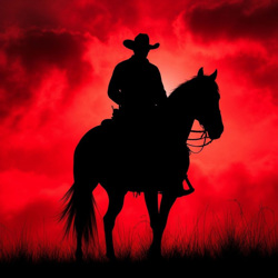 Ковбой на коне