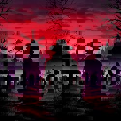 Гробовщик на кладбище