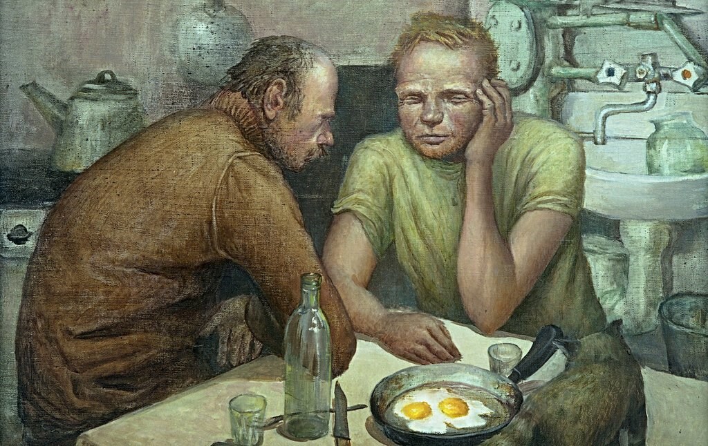 Обложка произведения Вечером на кухне. Песня