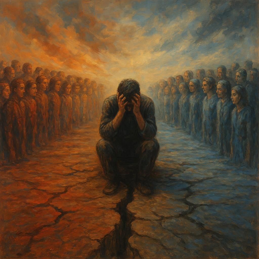 Обложка произведения Вечное колебание: к чему ведет саморазделение и самоединство общества