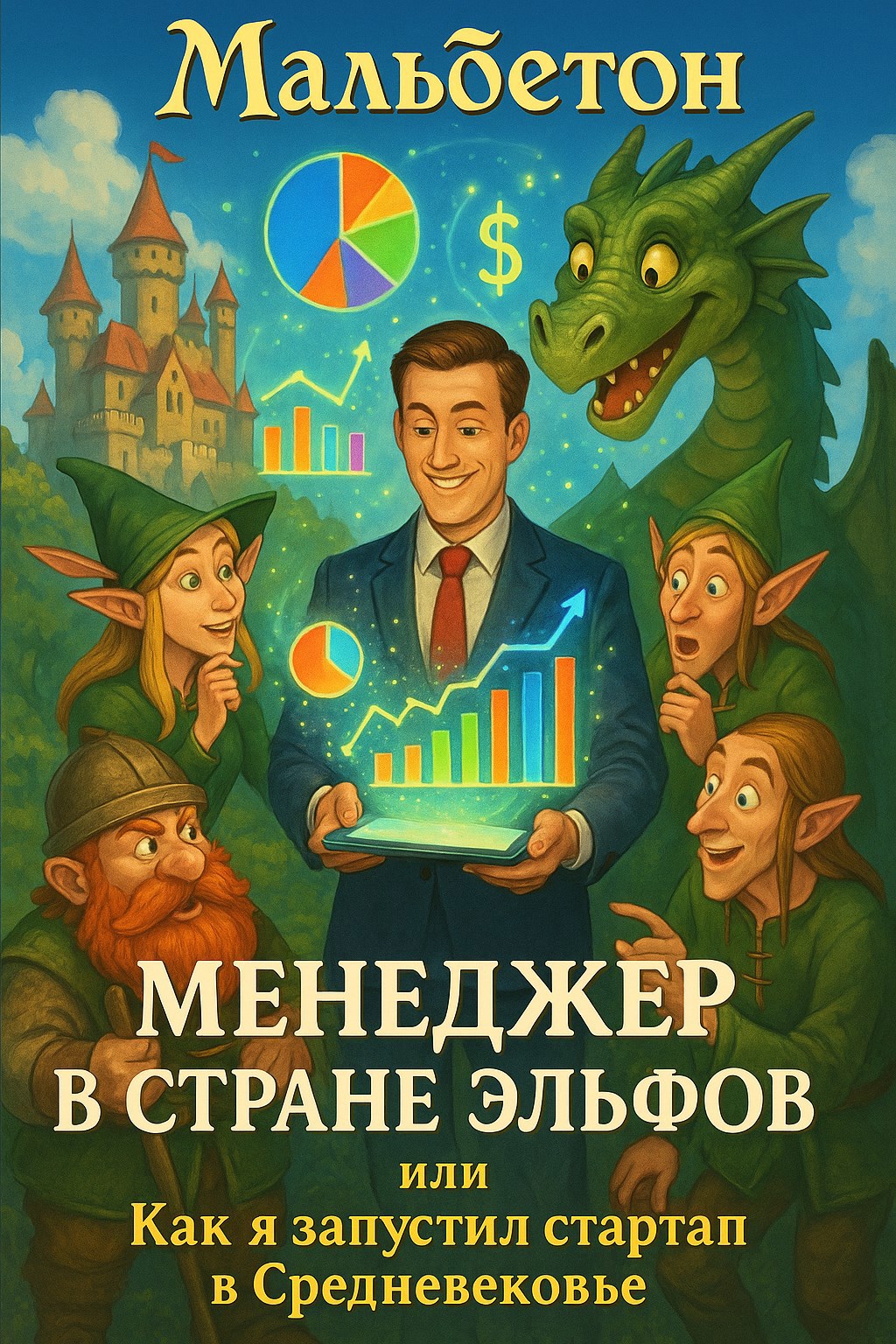 Обложка произведения Менеджер в стране эльфов, или как я запустил стартап в Средневековье