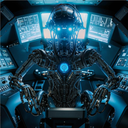 ИИ скайдер с космическ...