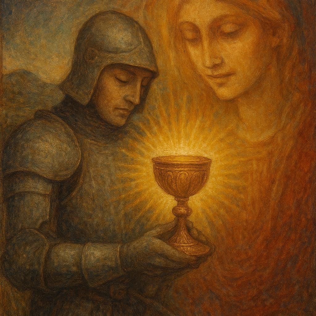 Обложка произведения Чаша Грааля как познание сострадания: от рыцарского подвига к внутреннему преображению