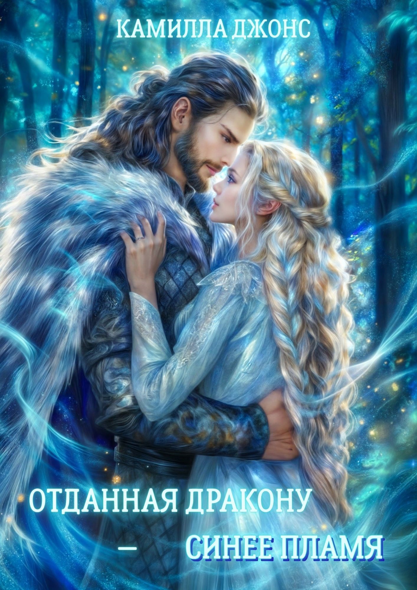 Обложка произведения Отданная дракону — синее пламя