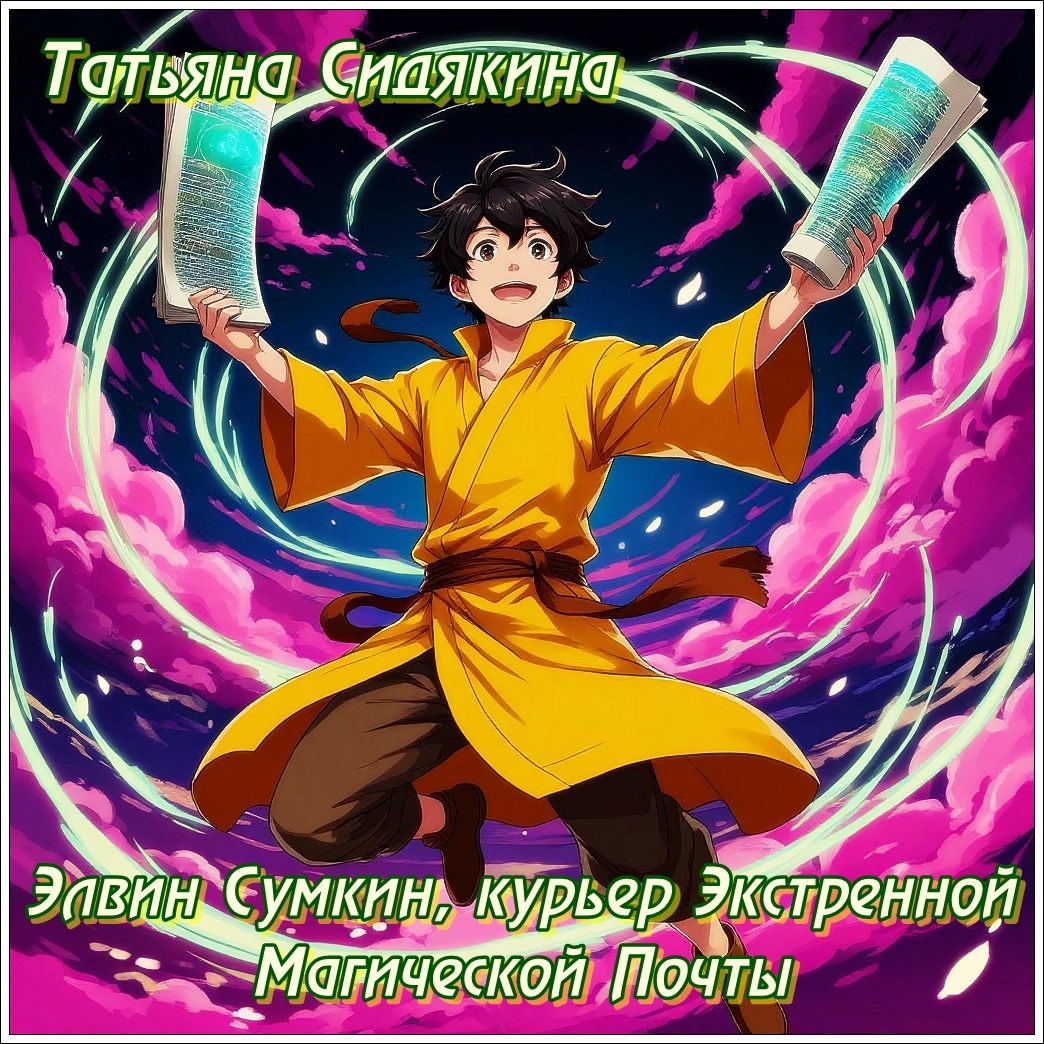 Обложка произведения Один день из жизни Элвина Сумкина, курьера Экстренной Магической Почты «Совиный Пух»