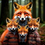 Обложка произведения Сказка о лисьей семье и лесном совете