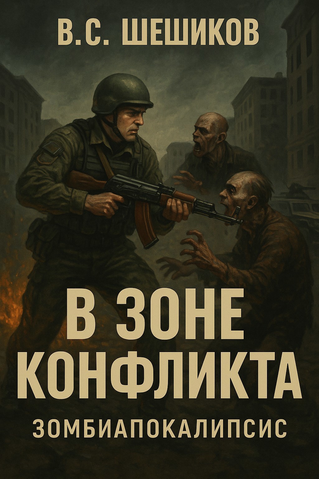 Обложка произведения В зоне конфликта. Зомбиапокалипсис
