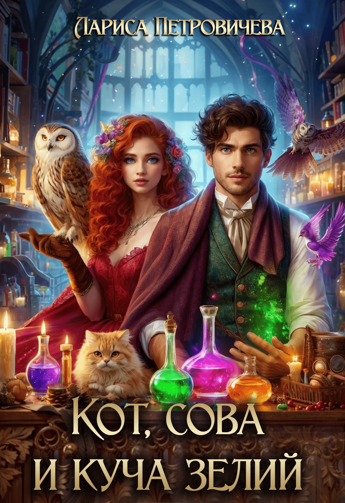 Обложка произведения Кот, сова и куча зелий