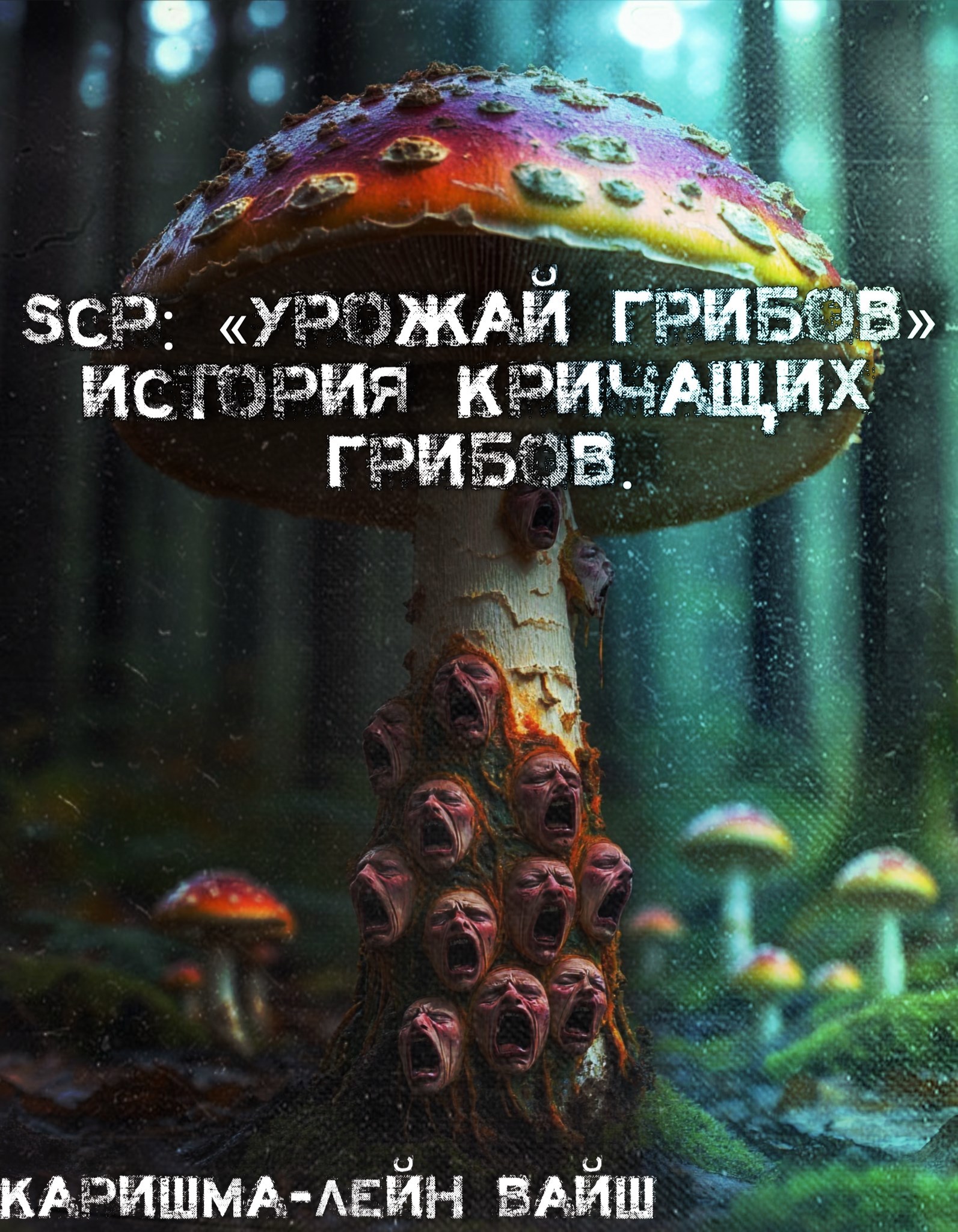 Обложка произведения SCP: "Урожай грибов". История кричащих грибов.