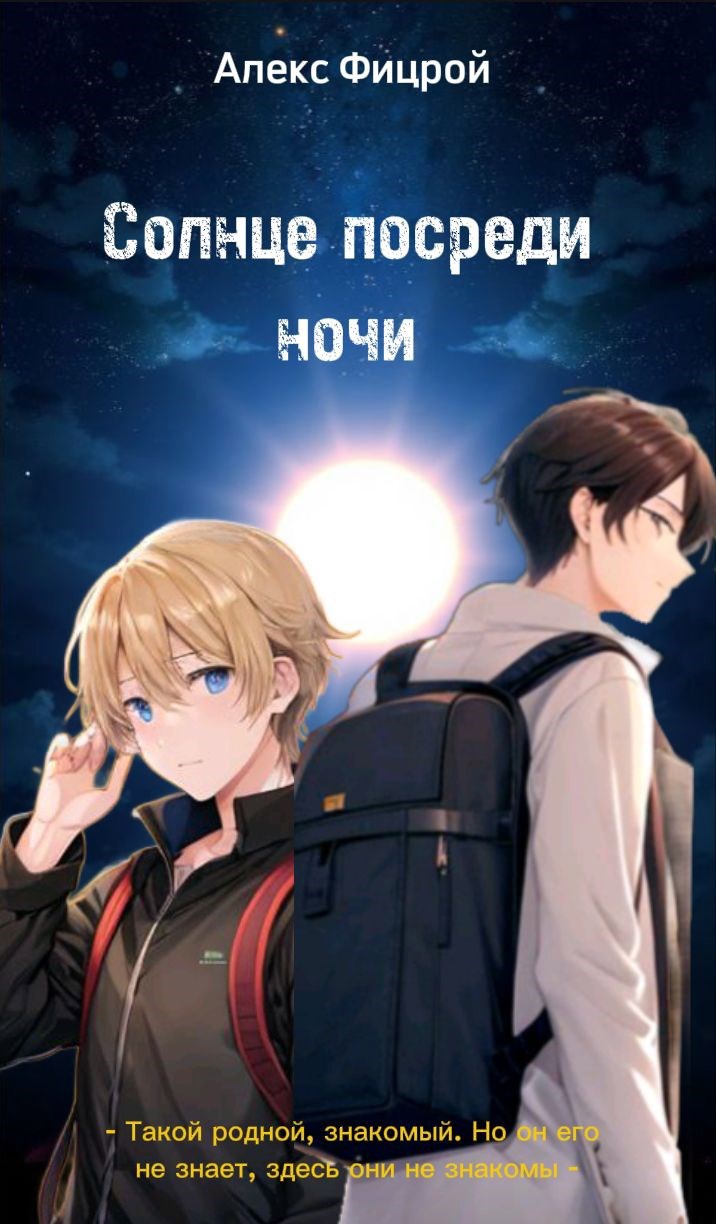 Обложка произведения Солнце посреди ночи