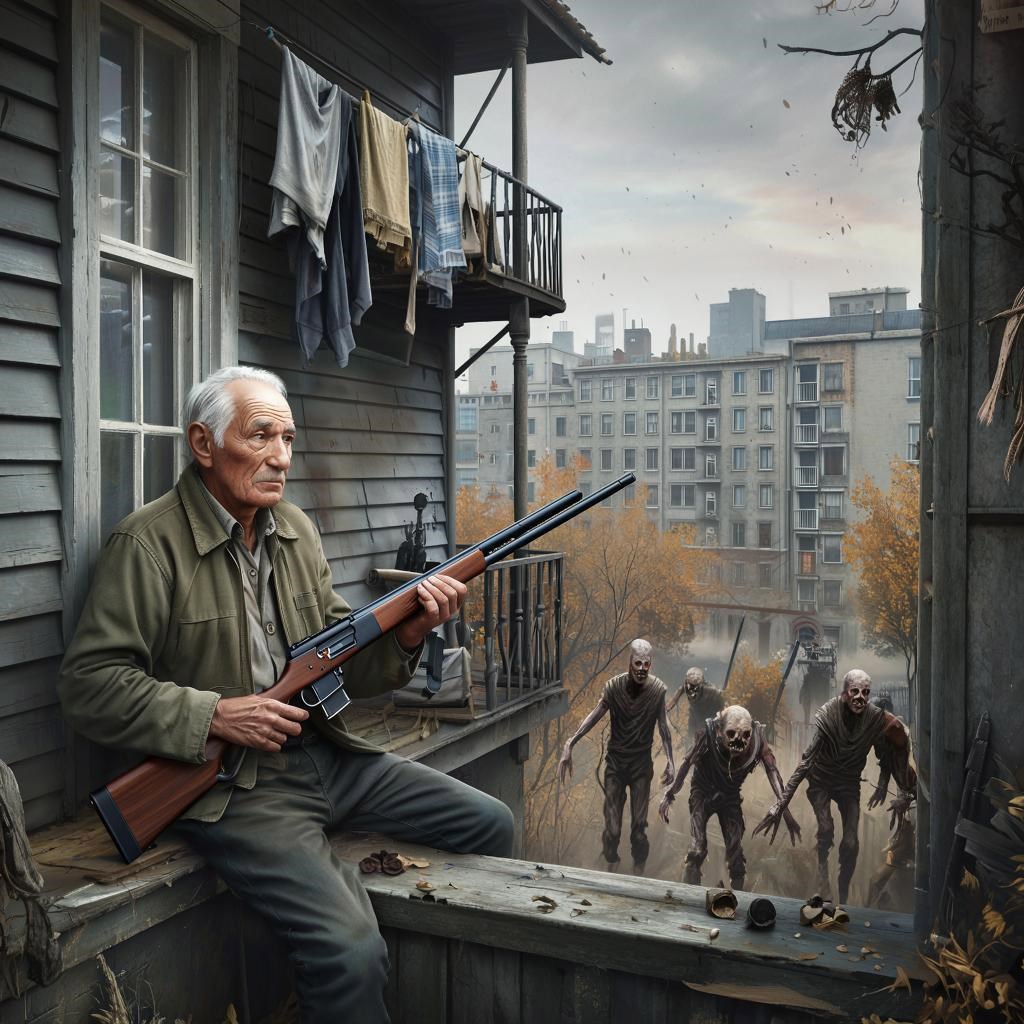 Обложка произведения Зомби, бабки, два ружья. Или идеальный мир для деда.