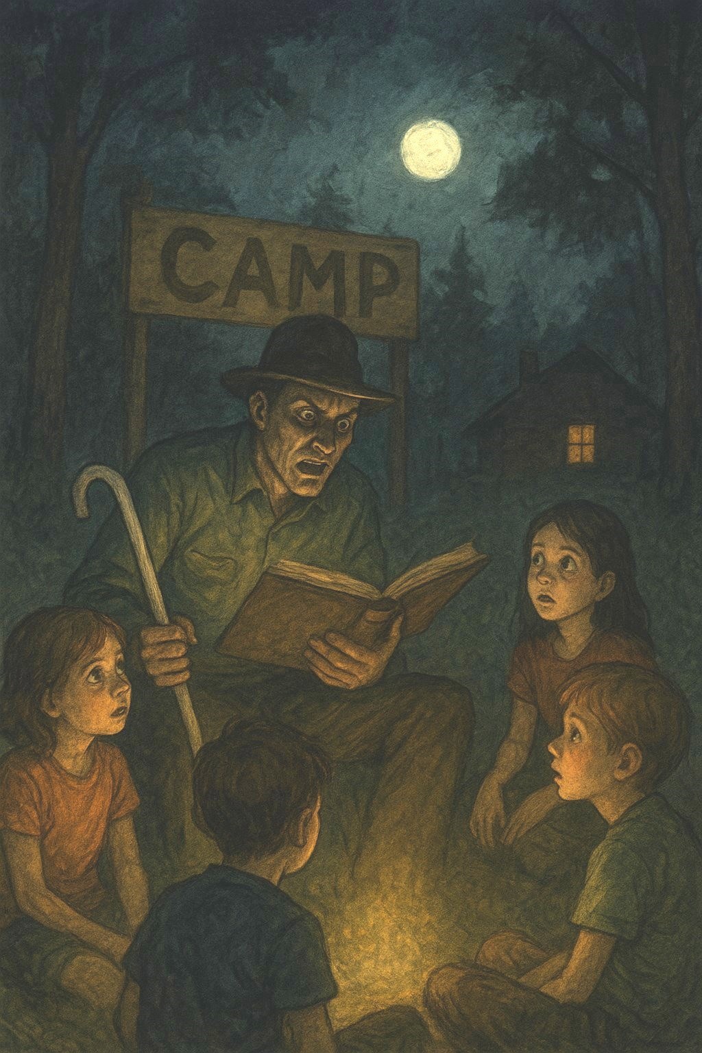 Обложка произведения Вечерние сказки в детском лагере