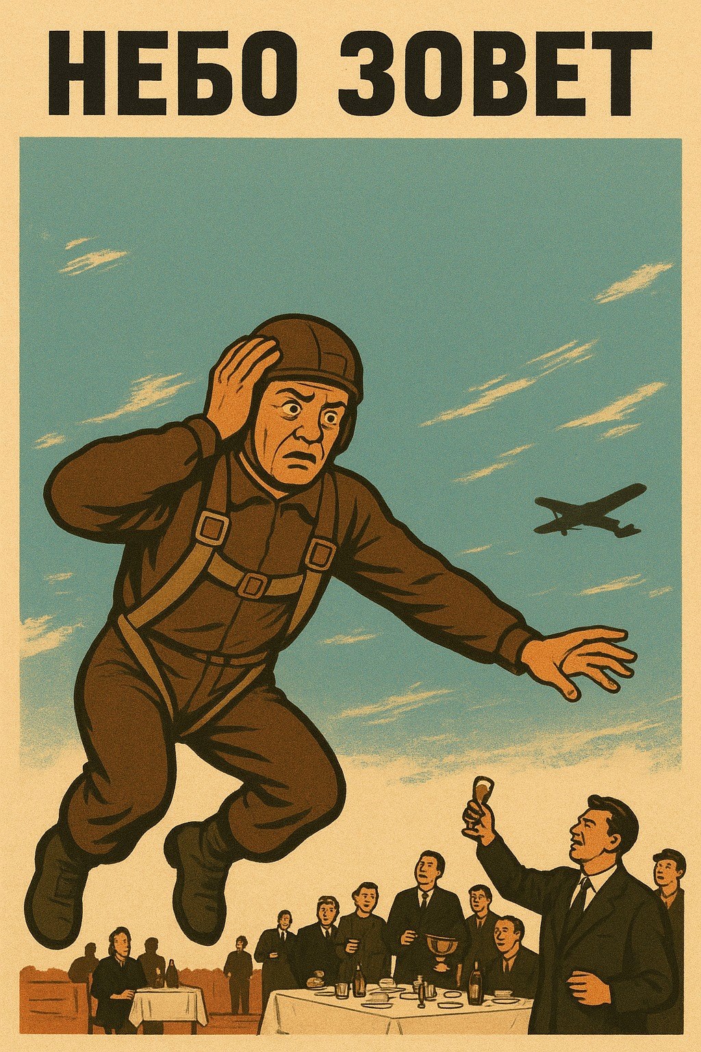 Обложка книги «Небо зовет. Черный юмор»