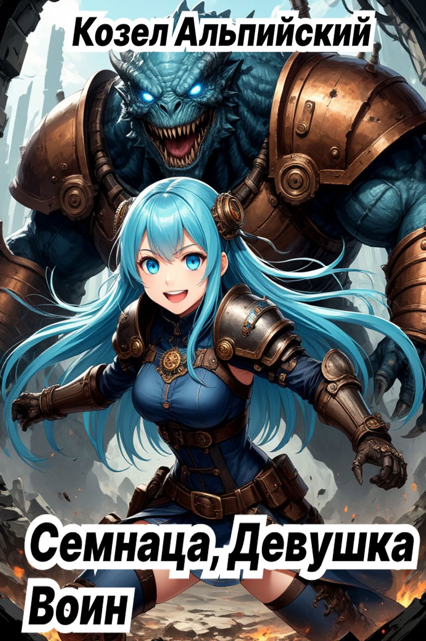 Обложка произведения Семнаца, девушка воин