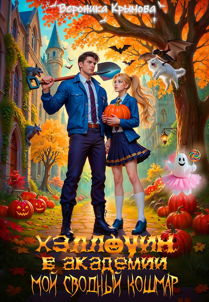 Обложка произведения Хэллоуин в Академии. Мой сводный кошмар