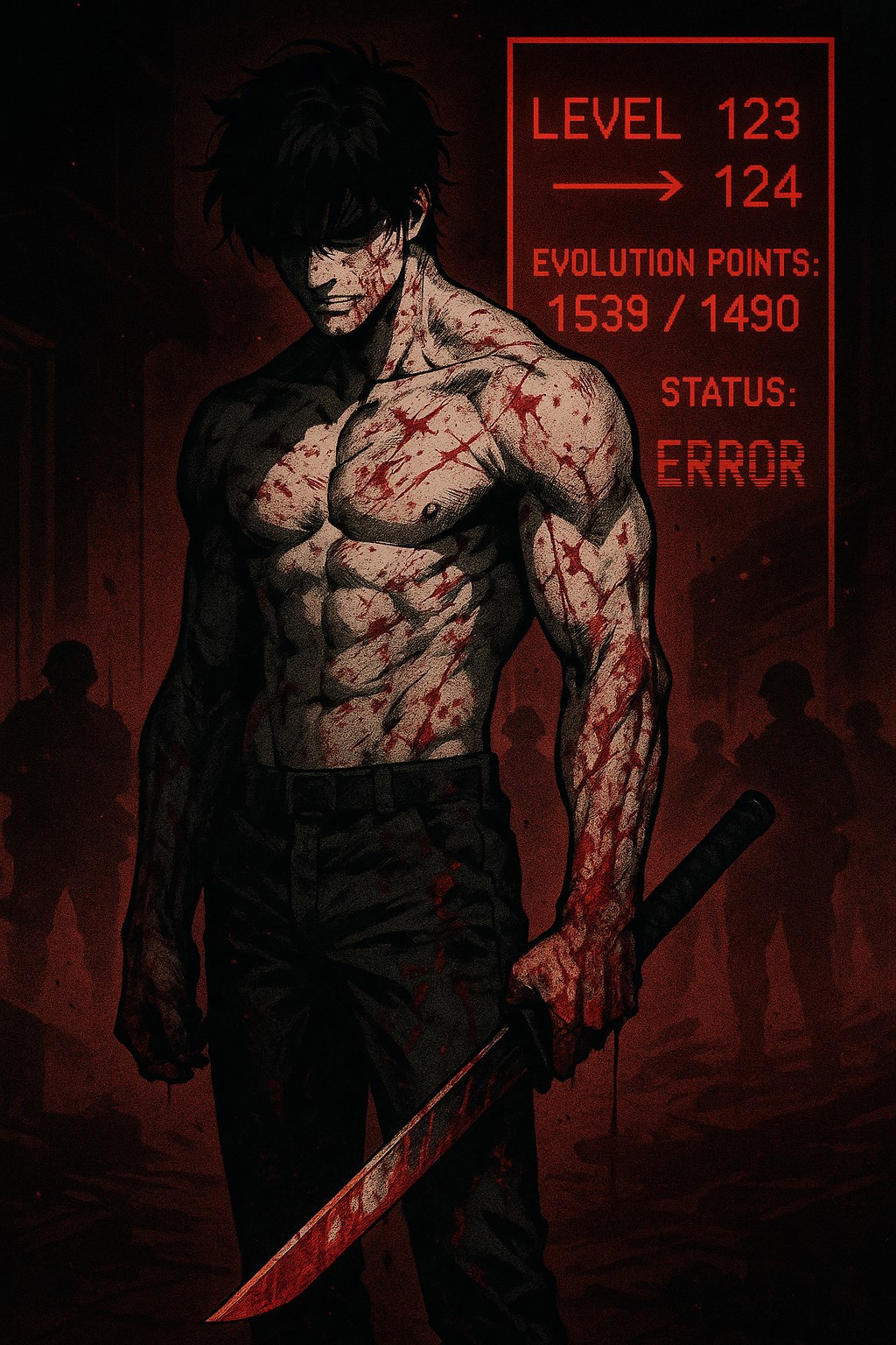 Обложка произведения В этом Мире эволюционируют через Убийства Демонов, но система Героя сломалась и ему начисляют опыт за Убийства Людей