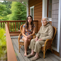 Оли и старуха