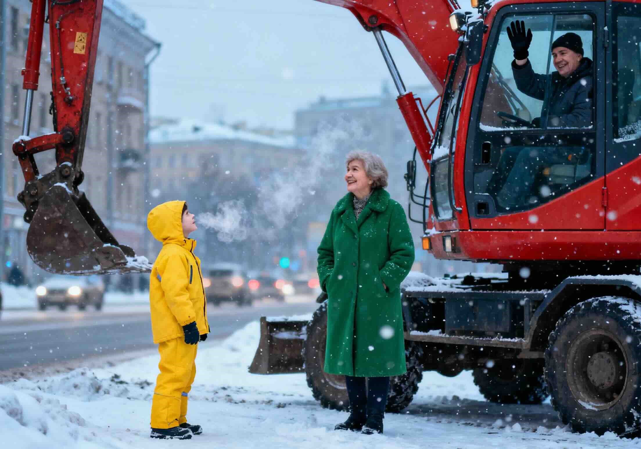 Обложка произведения Два экскаваторщика и малыш. Истории из прошлого.