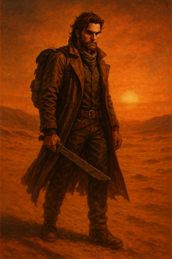 Мужчина бредущей по...