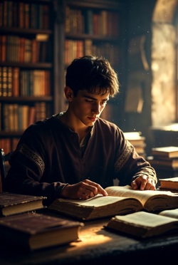 Леон в библиотеке