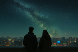 Айбека и Лиза на крыше