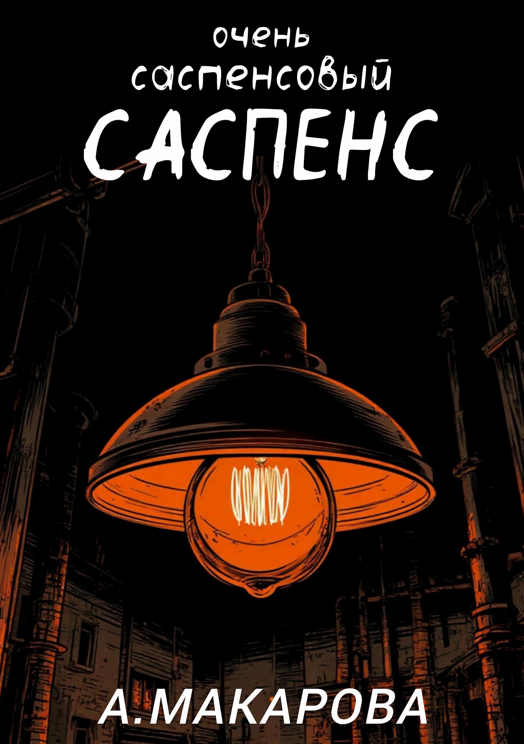 Обложка произведения очень саспенсовый САСПЕНС