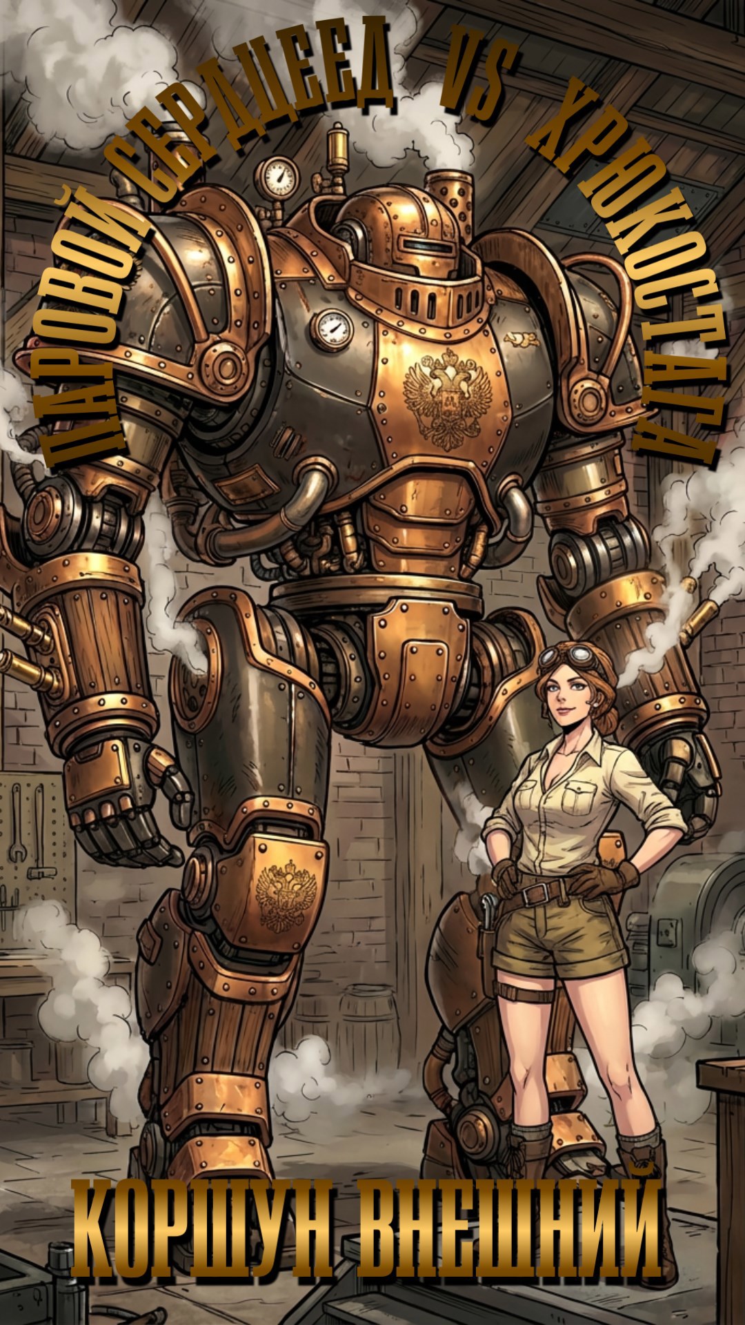 Обложка книги «Паровой сердцеед против Хрюкостага»