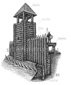 Деревянная стена...