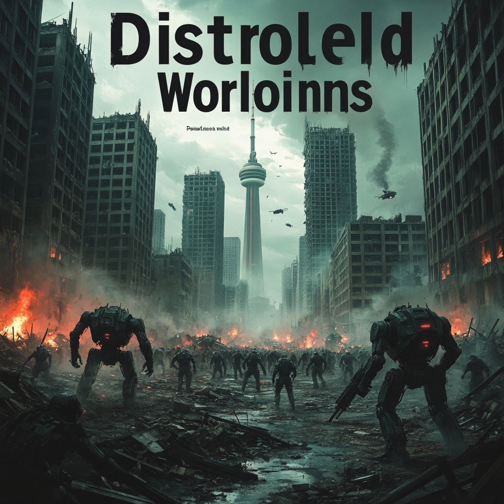 Обложка произведения Разрушенный мир: Люди - Зомби -Кибермеханизмы