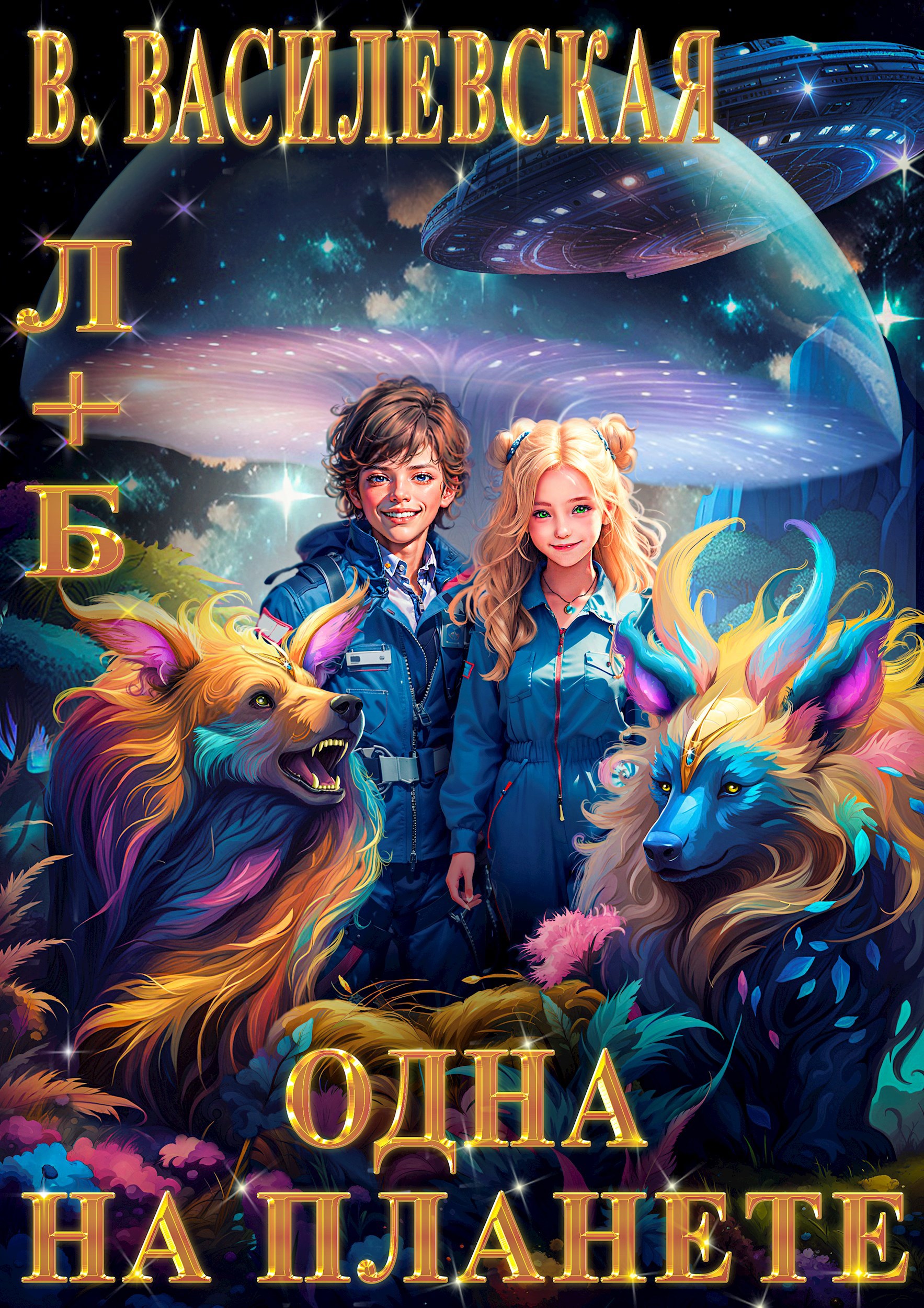 Обложка произведения Л+Б. Одна на планете