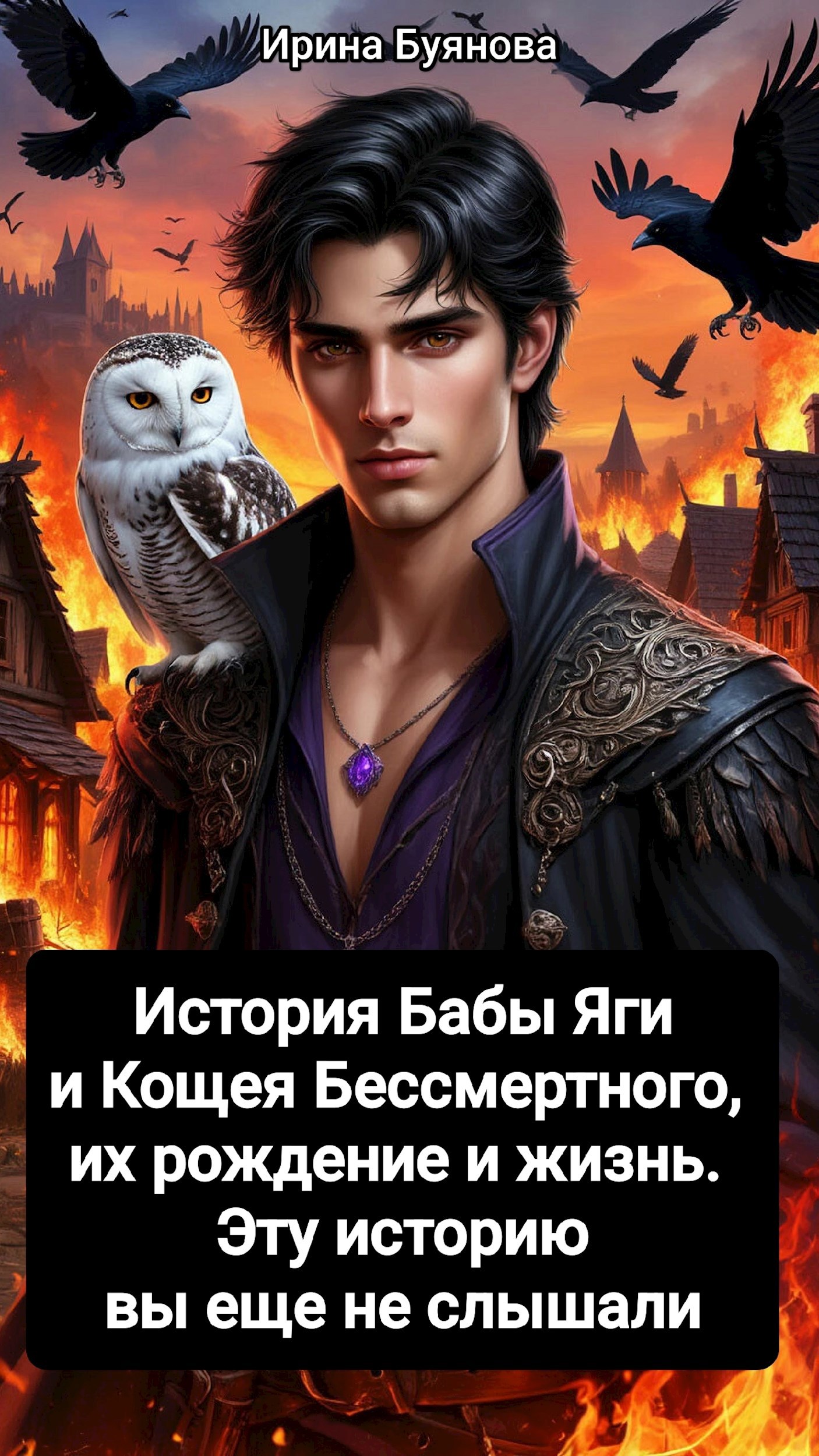 Обложка произведения История Бабы Яги и Кощея Бессмертного, их рождение и жизнь. Эту историю вы еще не слышали