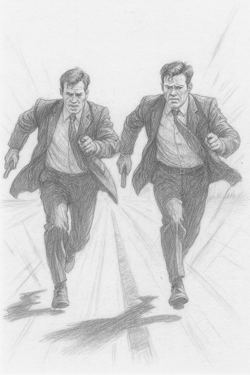 Жеглов и Шарапов бегут...