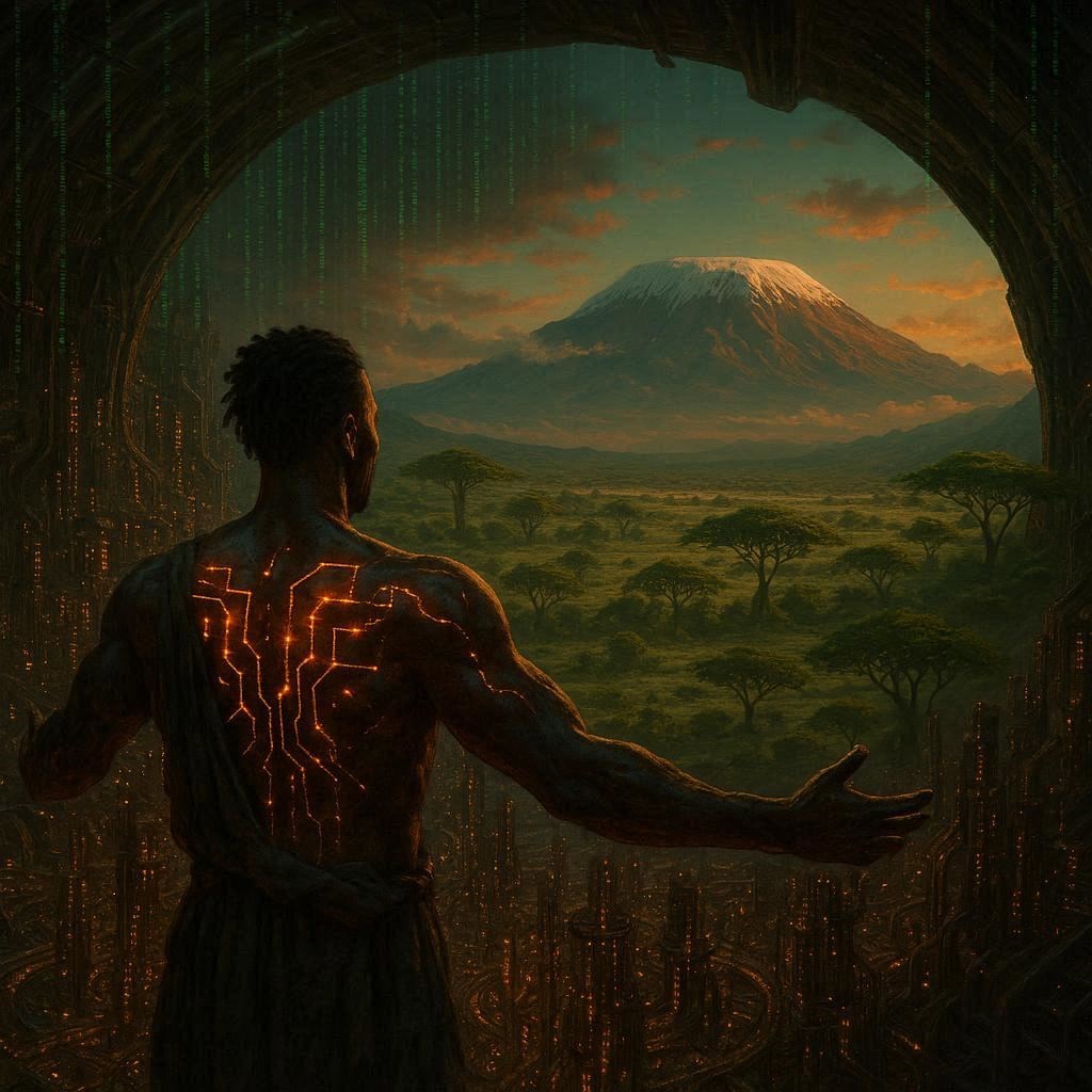 Обложка книги «От Симуляции к Истоку: Зион в «Матрице» как Символическое Возвращение в Африку»