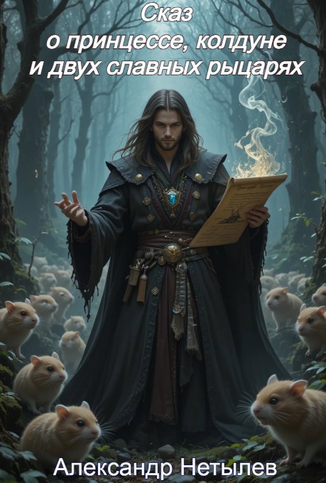 Обложка произведения Сказ о принцессе, колдуне и двух славных рыцарях