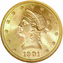 Золотая монета 10...