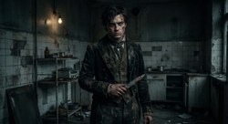 Виктор стоит посреди...