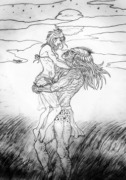 Кейт и Ра'арх на склоне