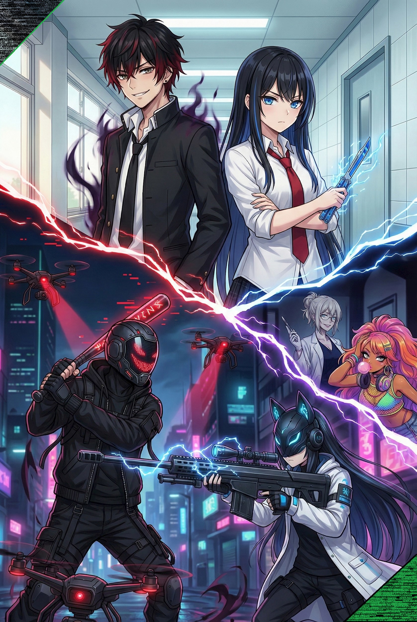 Обложка книги «S-ранг в маске: Неудачник в академии, Каратель на улице!»