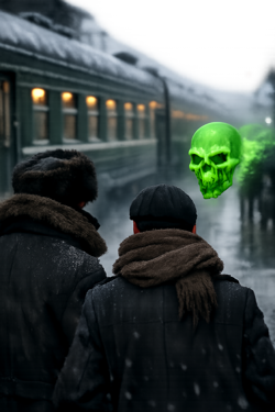 Макс и Лешка на вокзале