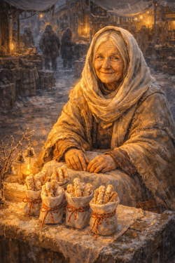 Старуха на рынке