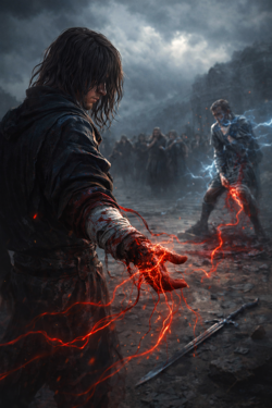 Эдрик направляет алые...