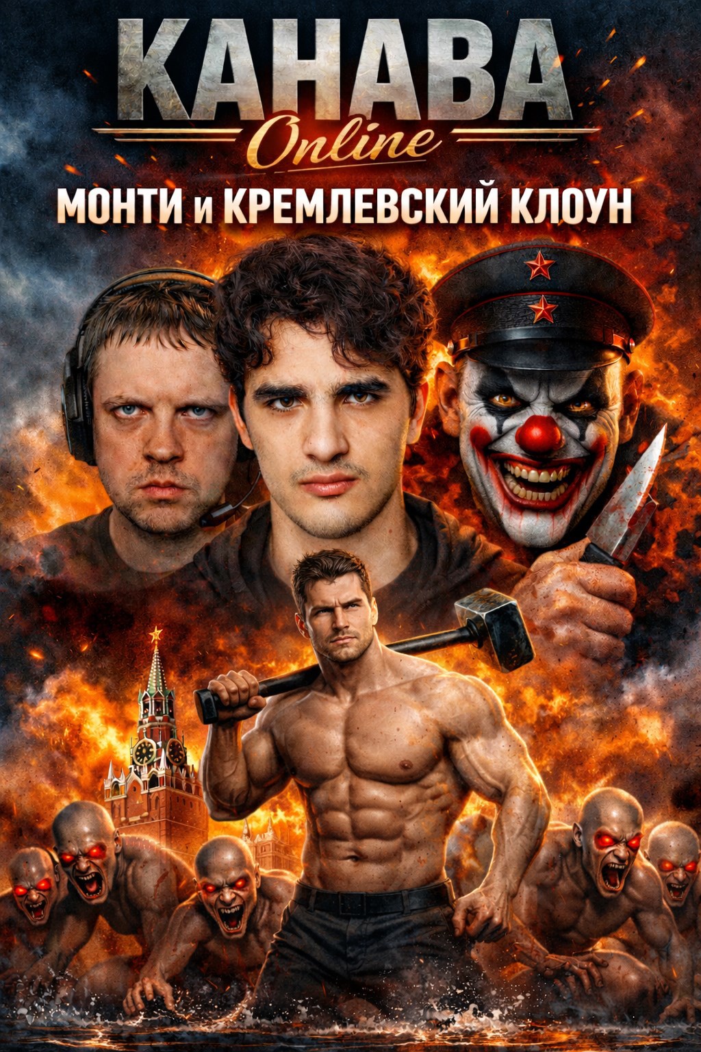 Обложка книги «Канава Online: Монти и Кремлёвский Клоун»