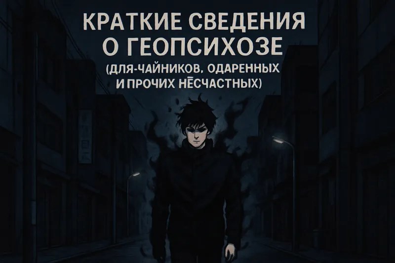 Обложка книги «Краткие сведения о геопсихозе (для чайников, одаренных и прочих несчастных)»